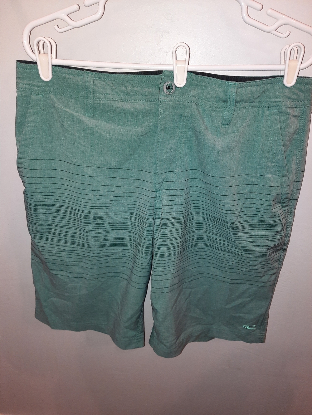 O'Neill Men's Teal Green Hybrid Swim Shorts Size 34 Excellent Used Condition